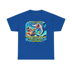 Amputee Humor True Story Shark Wrestled Me For The Leg, And Won - Unisex Heavy Cotton Tee