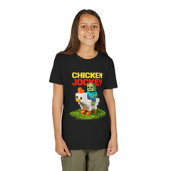 Youth Chicken Jockey Tee - Fun Gamer T-Shirt for Kids