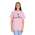 Dinosaur UFO Retro Unisex Garment-Dyed T-shirt