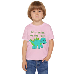 Spikes, Smiles and Dino Styles Graphic Toddler T Shirt