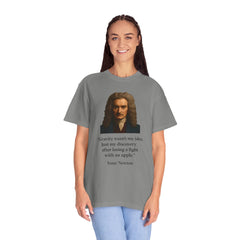 Isaac Newton Quote T-Shirt — "Gravity wasn't my idea" Scientific Humor Tee