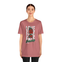 Positive Vibes Love Friendship Unisex Tee - LOVE FAKE FATE