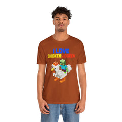Video Game Movie I Love Chicken Jockey Tee - Unisex Short Sleeve T-Shirt