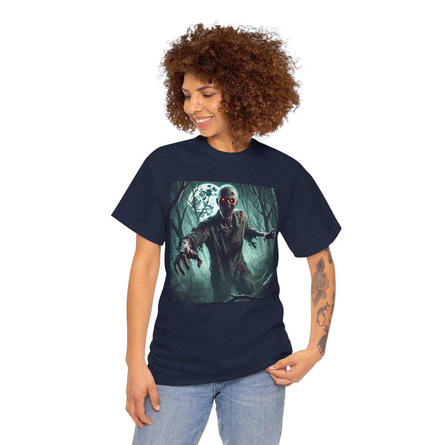 ZOMBIES WOODS! Graphic Unisex Heavy Cotton Tee