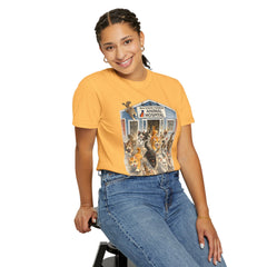 Front Graphic "Who Let the Cats Out?" Baldwin Harbor Animal Hospital Cute Vet Clinic T Shirt