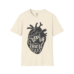 THE BREAKFAST CLUB "When You Grow Up, Your Heart Dies." - Allison Reynolds The Basketcase Unisex Softstyle T Shirt