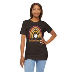 Thankful Teacher T‑Shirt – Retro Rainbow Turkey Teacher Appreciation Tee