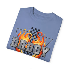 GO DADDY graphic, Comfort Colors 1717, unisex garment-dyed t-shirt, retro graphic tee, gift for him, Birthday gift tee, Vintage checkered graphic tee, Flames Tee, Fathers Day Shirt