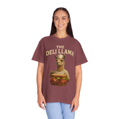 Funny Deli Llama Unisex T-Shirt - Perfect for Foodies and Animal Lovers