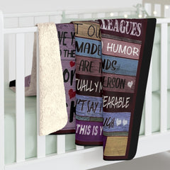 Work Wife Besties Sherpa Fleece Blanket