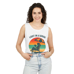 Beach Reader Unisex Tank Top | Summer Vibes | Lost In A Book | Perfect for Book Lovers, Beach Days, Vacations, Gifts, Relaxing Moments