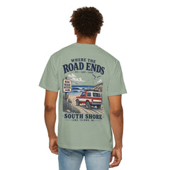 Where the Road Ends Long Island Unisex Garment-Dyed T-shirt