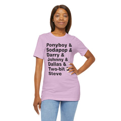 The Outsiders Shirt, Greasers Characters Shirt, Unisex Jersey Short Sleeve Tee