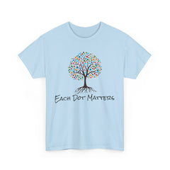 EACH DOT MATTERS Tree Unisex Heavy Cotton Tee / International Dot Day / Happy Dot Day / Teachers / Children / Elementary School