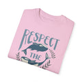 Whales, Respect The Ocean -  Graphic Unisex Garment-Dyed T-shirt