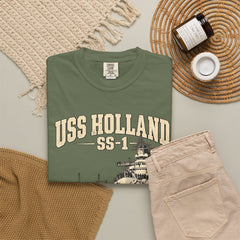 USS Holland SS-1 Submarine Vintage Graphic T-Shirt — Navy History Tee