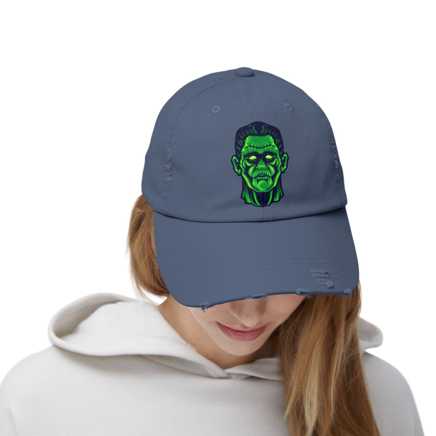 Frankenstein Unisex Distressed Cap