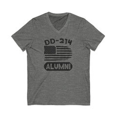 DD 214 Alumni Unisex Jersey Short Sleeve V-Neck Tee