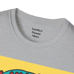 OH MY GOD Blonde Wearing Star Shaped Glasses Pop Art Girl Unisex Softstyle T Shirt