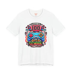 100 Days of School Complete - Unisex Short Sleeve Tee | Elementary School Holiday, Teacher Apparel, Kids Motivation, Days Checked Off