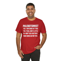 Phlebotomist Humor Tee, Funny Medical Shirt, Nurse Gift, Blood Tech Wear, Cute Phlebotomy Humor, Healthcare Apparel