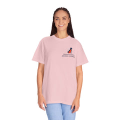 Front Logo Back Graphic Baldwin Harbor Animal Hospital "Who Let the Dogs Out?" Graphic Tee