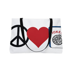 Peace Love Mahjong Weekender Tote Bag / See our matching T Shirts and Coffee Mugs