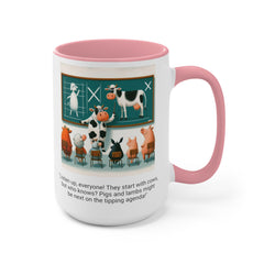 COW TIPPING Awareness - Accent Mugs | Cow Tipping Is Real, Bovine Humor. Gift For Him, Gift For Her, Farm Humor, Cow Fan Gift, Farm Animal