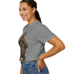 Graphic T-Shirt — Vintage WWII General George Patton Binoculars Design with "Rommel You Magnificent Bastard" Text