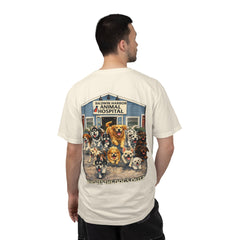 Back Graphic "Who Let the Dogs Out?" Baldwin Harbor Animal Hospital Cute Vet Clinic T Shirt