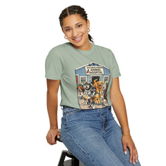 Front Graphic "Who Let the Dogs Out?" Baldwin Harbor Animal Hospital Cute Vet Clinic T Shirt
