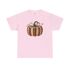 Autumn-Themed Pumpkin Book Tee, Cozy Fall Shirt, Halloween Apparel, Literary Gift, Unisex Comfortable T-Shirt