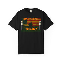 USS Wisconsin SSBN-827 Unisex T-Shirt - Military Vintage Style Tee