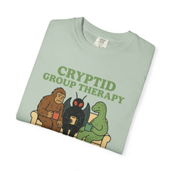 Cryptid Group Therapy Bigfoot, Mothman and Loch Nessie Unisex T-Shirt, Funny Graphic Tee, Gift for Cryptid Lovers, Quirky Casual Wear, Cool Humor Shirt