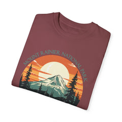 Mount Rainier National Park Graphic, Comfort Colors Soft Relaxed Fit Unisex Garment-Dyed T-shirt