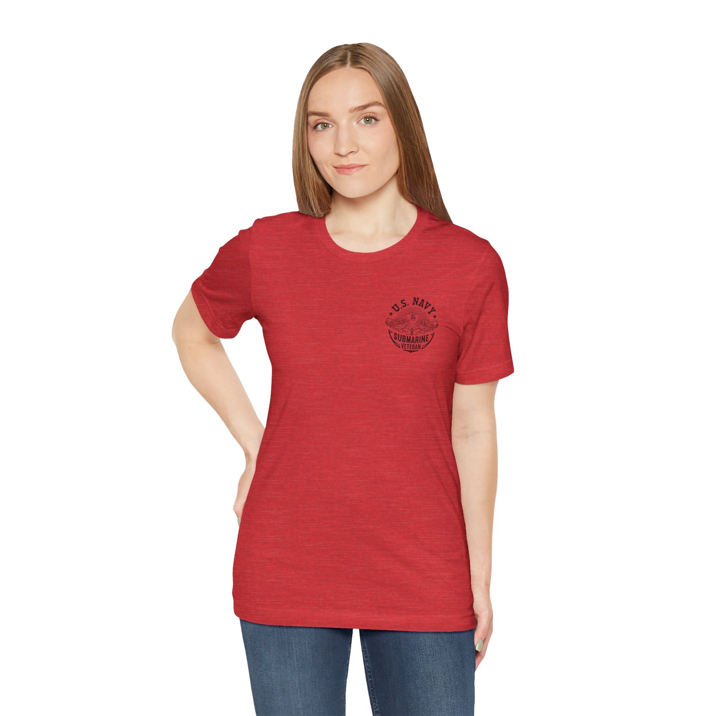 US Navy Submariner Veteran RED Friday, Unisex Jersey Short Sleeve Tee