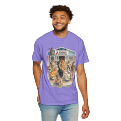 Front Graphic "Who Let the Cats Out?" Baldwin Harbor Animal Hospital Cute Vet Clinic T Shirt