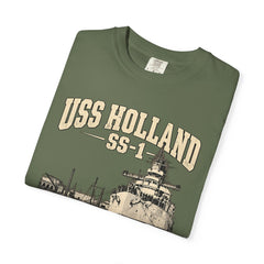 USS Holland SS-1 Submarine Vintage Graphic T-Shirt — Navy History Tee