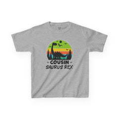 Cousin Saurus Rex Kids Tee - Fun Dino T-Shirt, Kids Birthday Gift, Toddler Dino Merchandise, Summer Playwear, Adventure Clothing