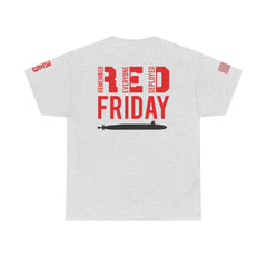 SUBMARINER RED Friday T Shirt with Fouled Anchor, American Flag, FBM / Boomer Silhouette. Remember Everyone Deployed, Dolphins