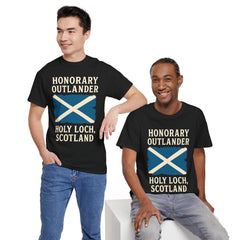 Honorary Outlander Heavy Cotton Tee, Holy Loch Scotland Shirt, Outlander Fan Gift, Casual Tee, Travel Souvenir, Unisex T-Shirt
