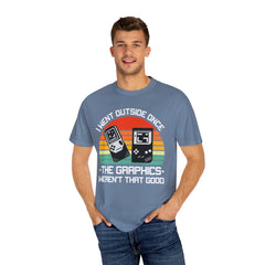 Retro Gamer Unisex T-Shirt - "I Went Outside Once"