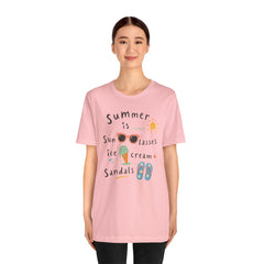 Summer Is — Graphic Tee (Sunglasses, Ice Cream & Sandals)
