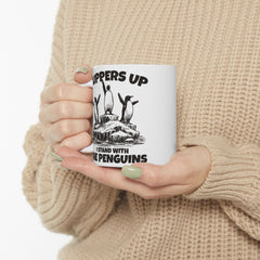 Flipping the Penguins Ceramic Mug — Funny Penguin Bird Lover Coffee Cup (11oz, 15oz)