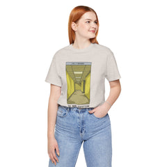 Do Not Question The Hallway T-Shirt — Retro Yellow Corridor Graphic Tee