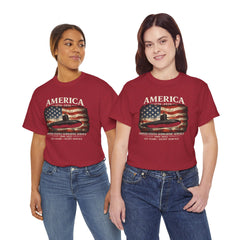 America 250th Submarine 125th Flag T-Shirt — Vintage USA Military Tee