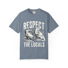 Alligator and Manatee Respect the Locals T-Shirt — Vintage Beach Vibes Graphic Tee