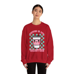 Woman's Coffee Valentine -  Unisex Heavy Blend™ Crewneck Sweatshirt