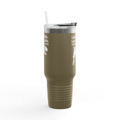 Funny Dinosaur Punctuation Saves Lives Insulated Travel Mug