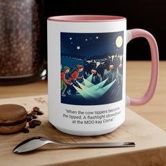 COW TIPPING Awareness - Accent Mugs | Cow Tipping Is Real, Bovine Humor. Gift For Him, Gift For Her, Farm Humor, Cow Fan Gift, Farm Animal